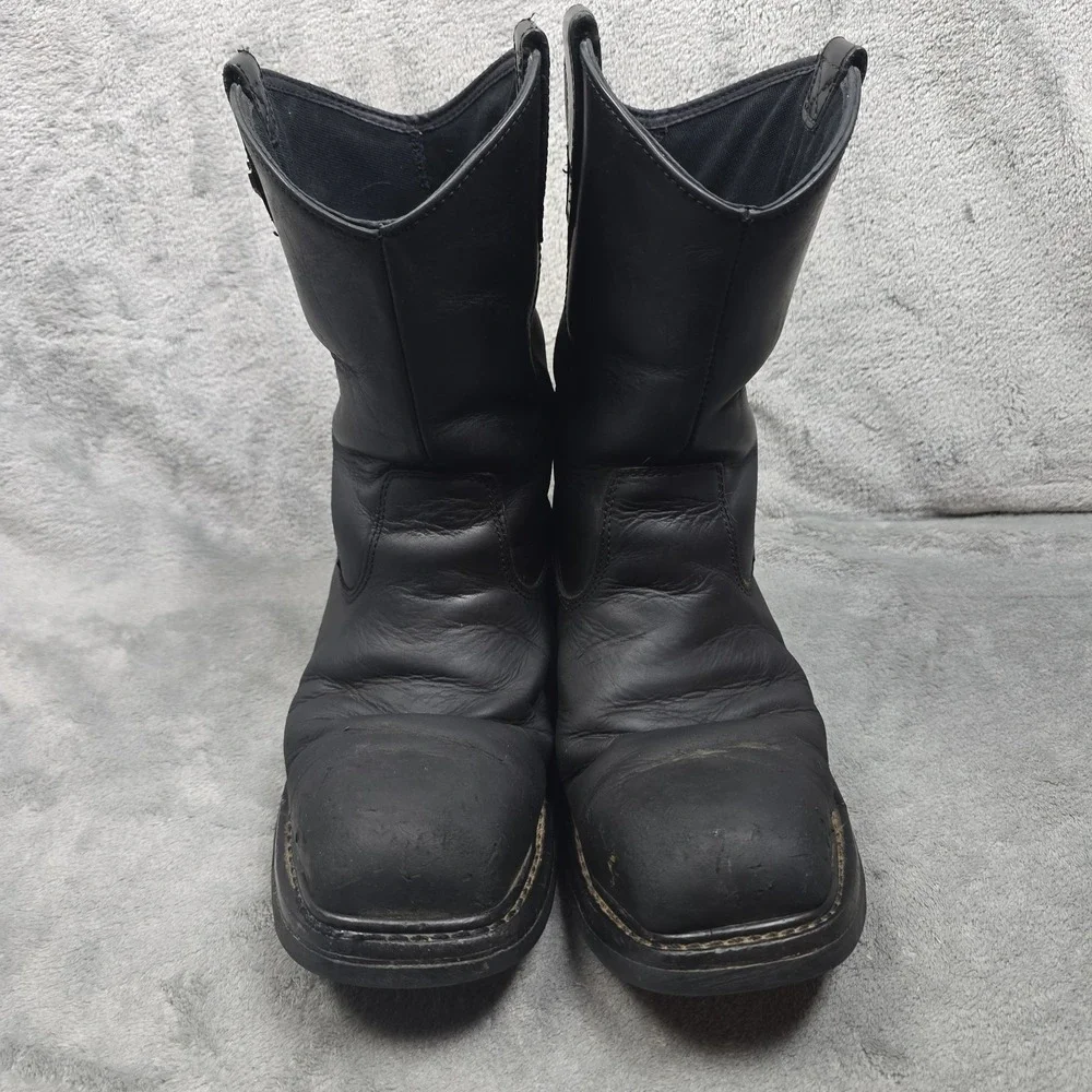 Harley Davidson Mens sz 10 M Altman D93563 Black Leather Biker Boots